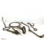 Iron Meat Hooks Ice Tongs & Other Iron Tools