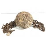 Literally An Antique Iron Ball & Chain