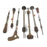 7 Antique Push Drills Yankee & Older