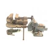 3 Vises of Various Sizes Wilton, USA Made, Unknown
