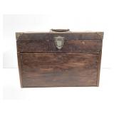 Pine Antique Drop Front Multi Drawer Tool Chest