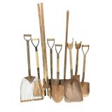 9 Various VTG Shovels & Digging Tools
