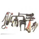 Various Clamps Spreader Chain Wrench & Other Tools