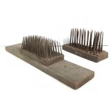 2 Antique Flax Hetchel Tools