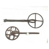 2 Antique Hand Wrought Travelers