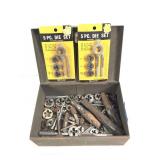 Tin Metal Box w/ Tap & Dies Some NIP