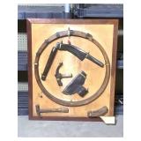 Board Display w/ Collective Antique Tools