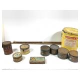 Vtg. & Ant. Advertising Tins & Ruler Sticks