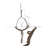 Antique Iron Butcher Shop Hog Hanger & Cowpoke