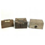 Antique Military Boxes Signal Boxes & First Aid