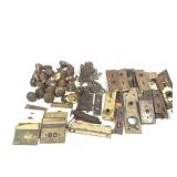 Large Lot of Antique Door Knobs Plates & More