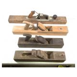4 Antique Wood & Metal Planes - Stanley #32