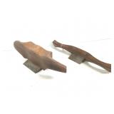 2 VTG Wood Frame Draw Knives