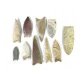 10 Chert Flint Spear Points