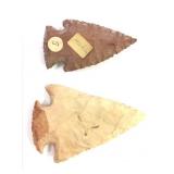 2 Flint Spear Points