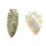 2 Flint Spear Points