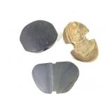 3 Banded Slate Bannerstones