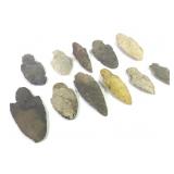 11 Adena Base Type Spear Points