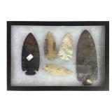 5 Flint & Chert Spear Points in Riker