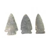 3 Hornstone Spear Points