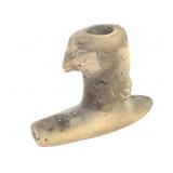 Figural Fired Clay Pottery Pipe