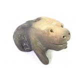 Figural Frog Clay Pipe