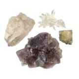 2 Fluorite Quartz Xls Cluster & Elestial Qrtz 12.6