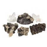 2 Clear Qrtz Xls Chalcopyrite On Ruby Cal w Grt +