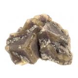 Zoned YL & Smoky Pur Fluorite w Cacite Xls 2 Lb+