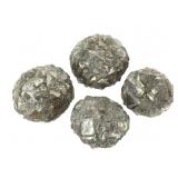4 Pyrite Balls 1 3/4 - 1 1/2" Dia. 12/2 oz TW