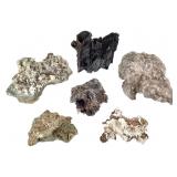 6 Hydrozincite Goethie Selenite Pseudomorph + 1Lb+