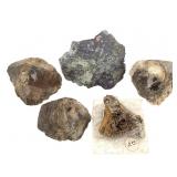 Copper in Epidote Amygdule 3 Amber Calcite + 1 Lb+