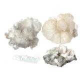 3 Stilbite Apophyllite & Apophyllite Prehnite 7.8