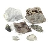 5 Fluorite Calcite Faden Qrtz Calcite Howlite 37oz