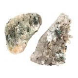 2 Calcite Quartz Chalcopyrite Malachite 13.7 oz TW