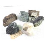 Actinolite -Quartz in Petrified Wood -Copper Ore++