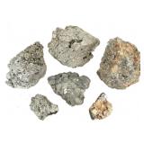 5 Pyrite & 1 Pyrite With Quartz 5 Lbs 4.5 oz TW