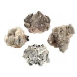 4 Dogtooth Calcite Apophyllite 2 Drusy on Cal 1Lb+