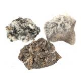 Chalcopyrite w Xls 2 Cal Xls w Psilomelane & Cu