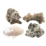 4 Calcite Mananoan FL Cal & Covellite Pyrite Qrtz+