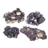 4 Purple Fluorite w Mineral Inclus 1 lb 15 oz TW