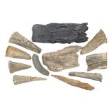 1 Black & 10 Brown Cone-in-Cone Calcite 1 Lb 14.2