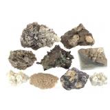 9 Calcite on Hematite Galena Native Copper+ 43oz