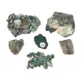 Azurite On Malachite & 4 Malachite 1 Copper Xls