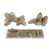 2 Lg Sand Calcite xls & 8 Small xls 1 Lb 11 oz TW