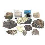 12 Brucite Gyrolite Calcite Geode w Bitman + 2 Lb+