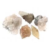 2 Pnk Calcite DT Gdn Cal w Barite Fluorite w Cal