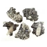 5 Quartz Xls w Sphalerite xls Galena & Ccp 9.8 oz