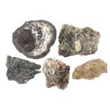 Golden Calcite 2 Howlite Quartz w Fluorite+ 28 oz