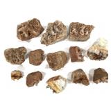 12 Citrine & Quartz Xls on Iron Rich Matrix 3 Lbs+